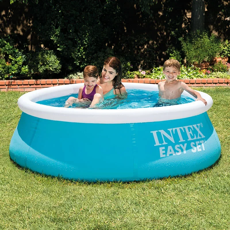 INTEX 6/8/10 Feet Inflatable Swimming Pool – Perfect for Kids & Adults | Giant Summer Pool for Home & Garden Entertainment