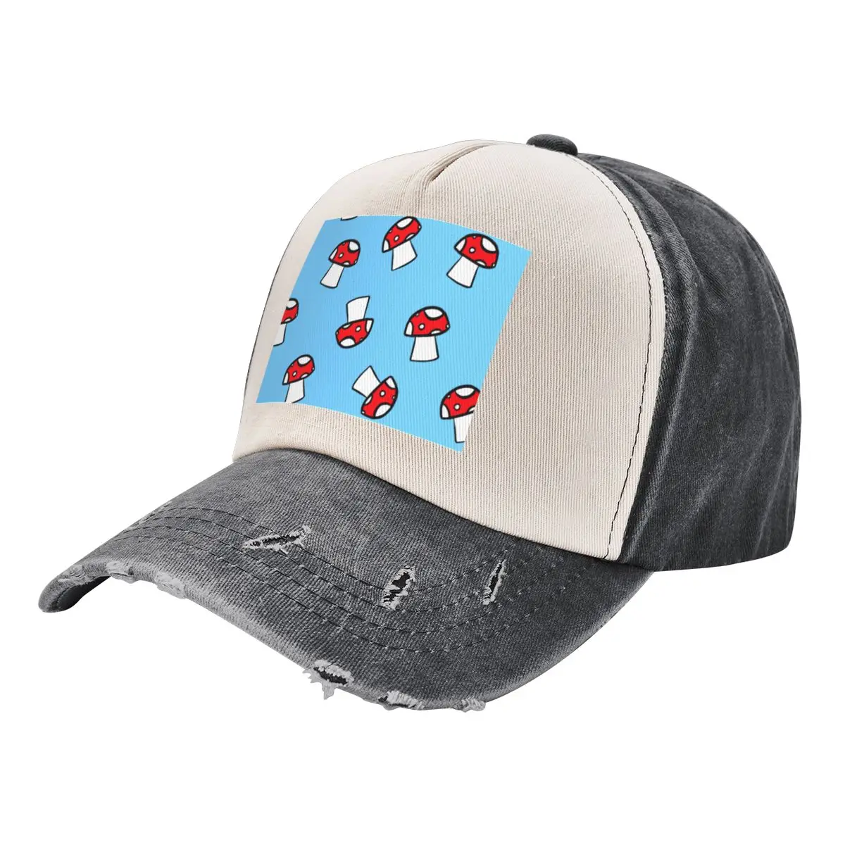 

Red and Blue Mushrooms Baseball Cap Designer Hat Caps Male Women's