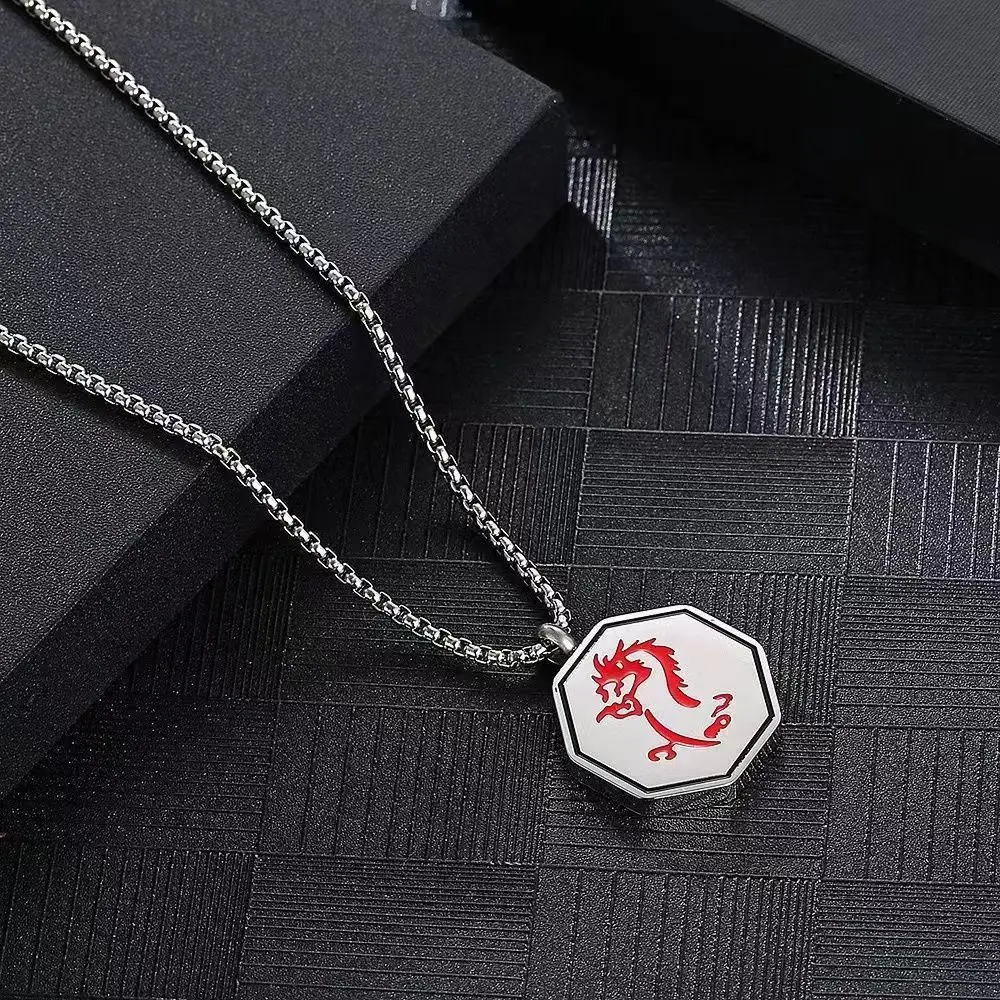 Naszyjnik Jackie Chan Adventures Zodiac Wisiorek Niszowy Hip Hop Punk Biżuteria Cosplay Anime Moda Kreskówka Akcesoria Rekwizyty Prezenty