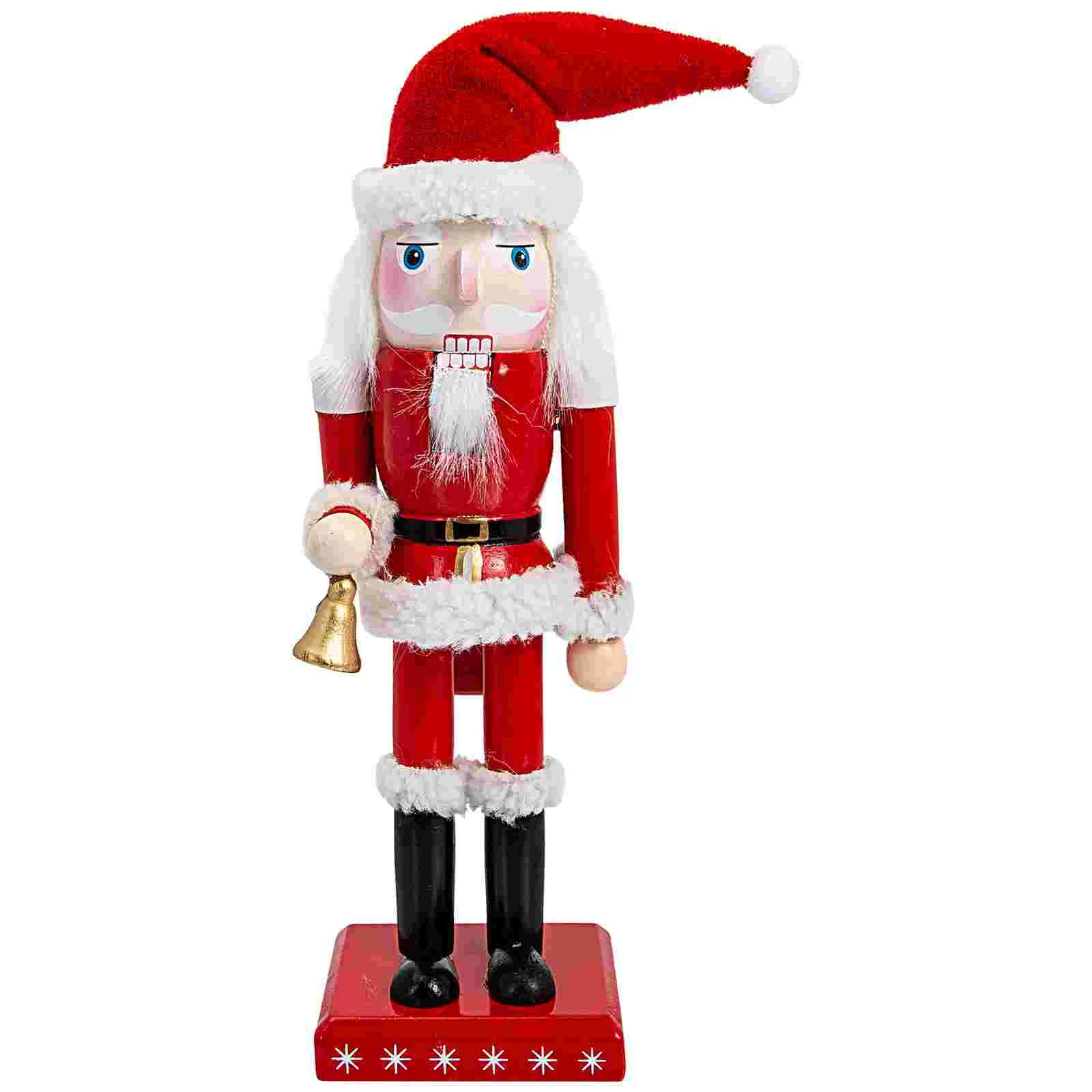 

Christmas Ornament Nutcracker and Crafts for Kids Santa Figure Xmas Desktop Adornment Wood Work