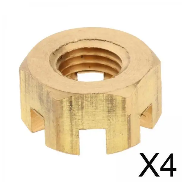 

Metal Outboard Nut Castle Gold Shaft Hardware Marine Engine Accessory for Yamaha Parsun 6HP to 15HP Replacement