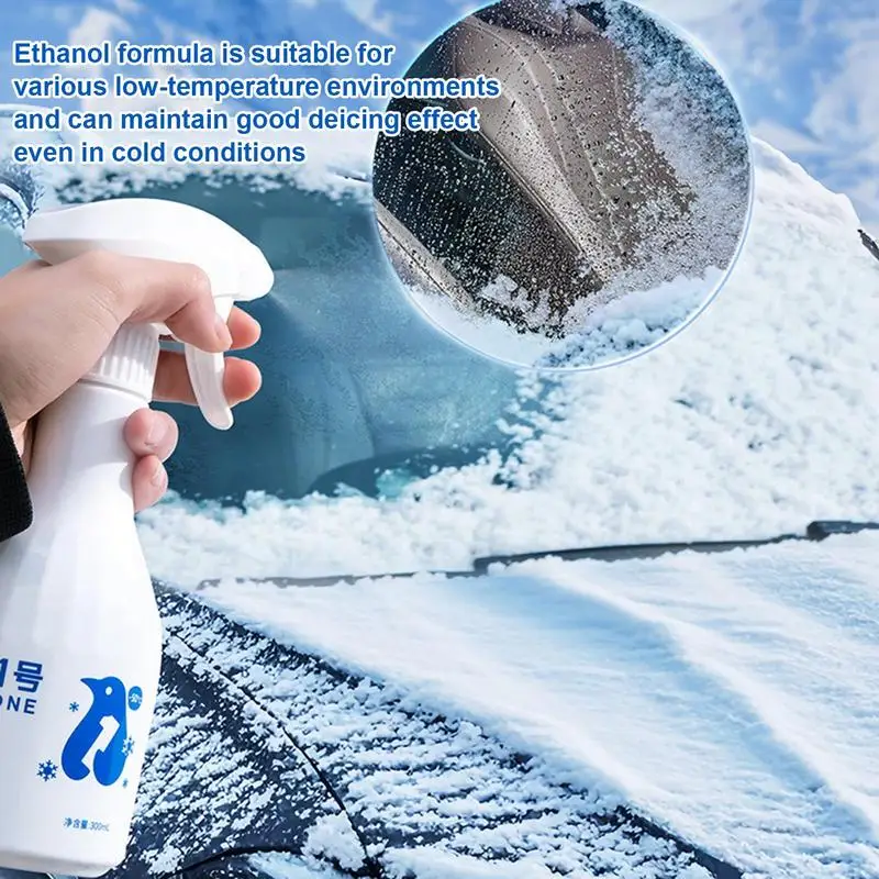 Anti Fog Spray For Windshield 300ml Car Window Defroster Spray Winter Cold Weather Deicing Spray Snow Melting Spray For Truck