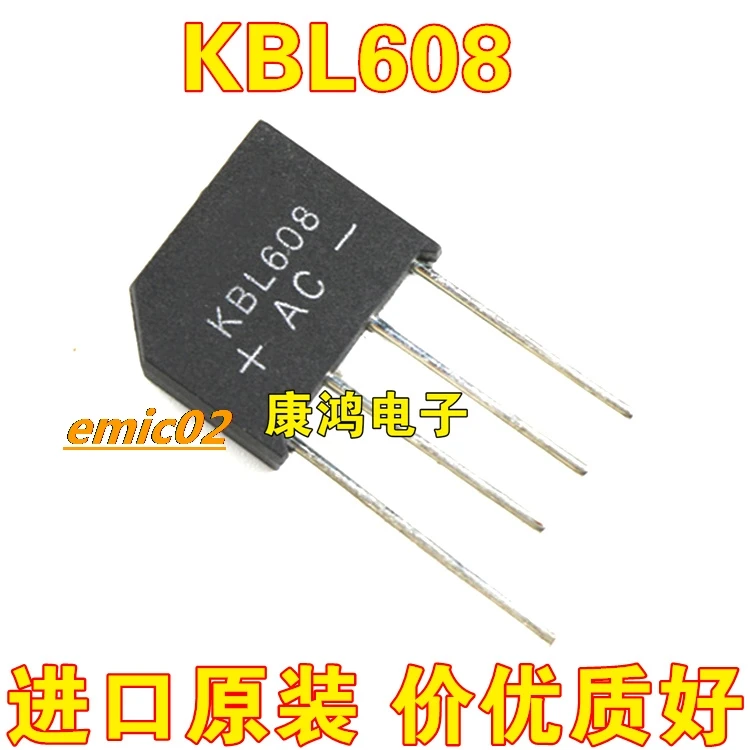 

10 шт., KBL608 6A 800V 4