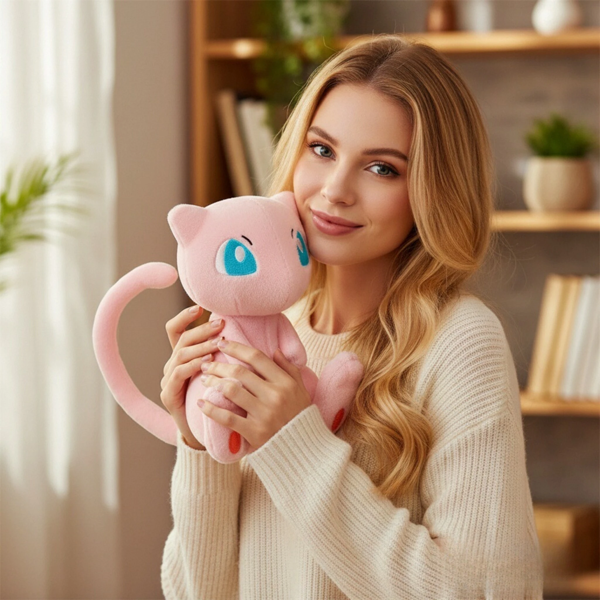 

20cm Pokemon Kawaii Mew Stuffed Plush doll Soft Cartoon&Cute Animal Toy Throw Pillow BirthdayGift for Kids Home Accessories