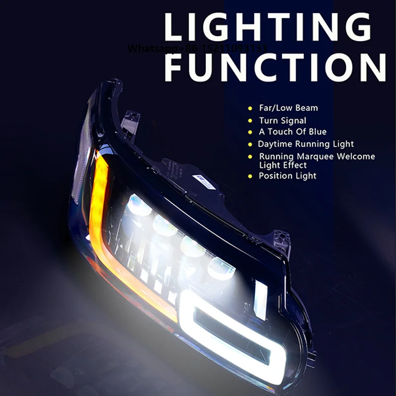 LED Headlamp Automatic Illumination System Automotive Headlights for 2014-2017 Sport Facelift 4 Lens Headlights