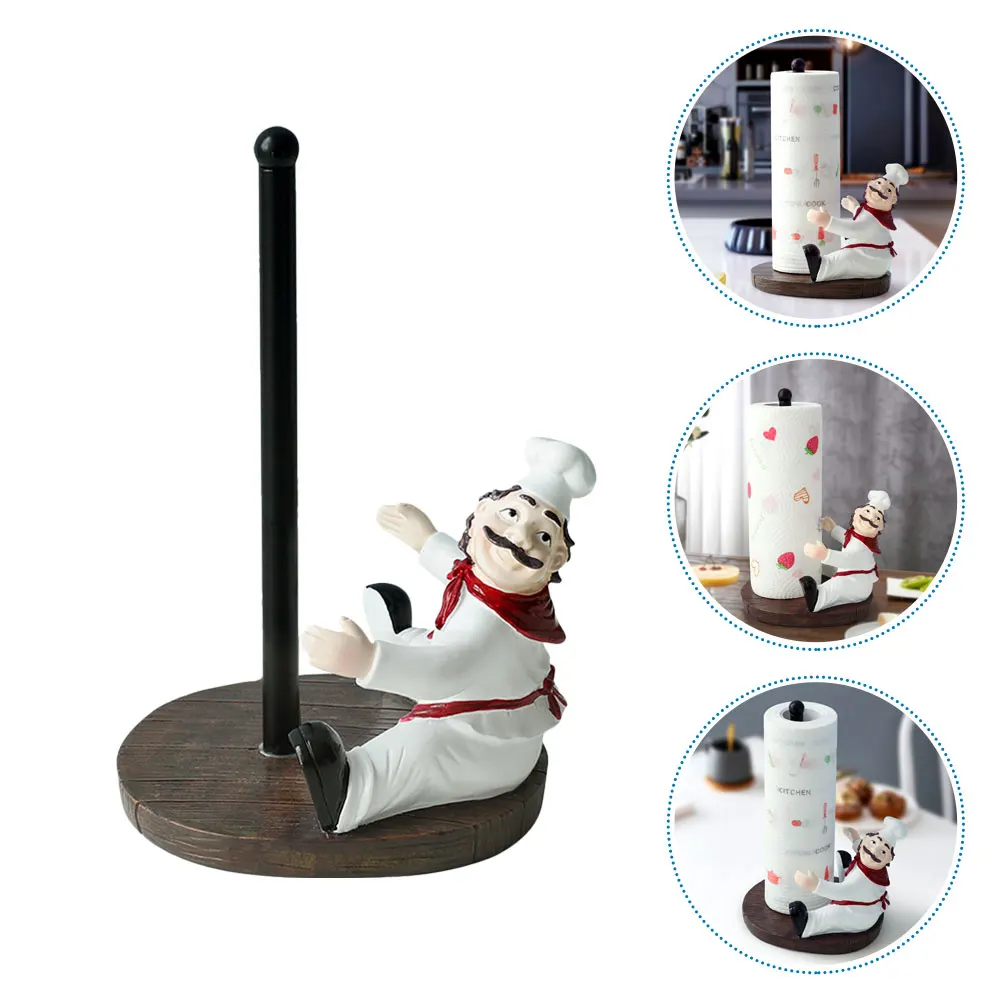 

1pc Resin Paper Towel Holder Tissue Rack Vertical Stand Roll Kitchen Bathroom Accessories Plastic Wrap Holder Table