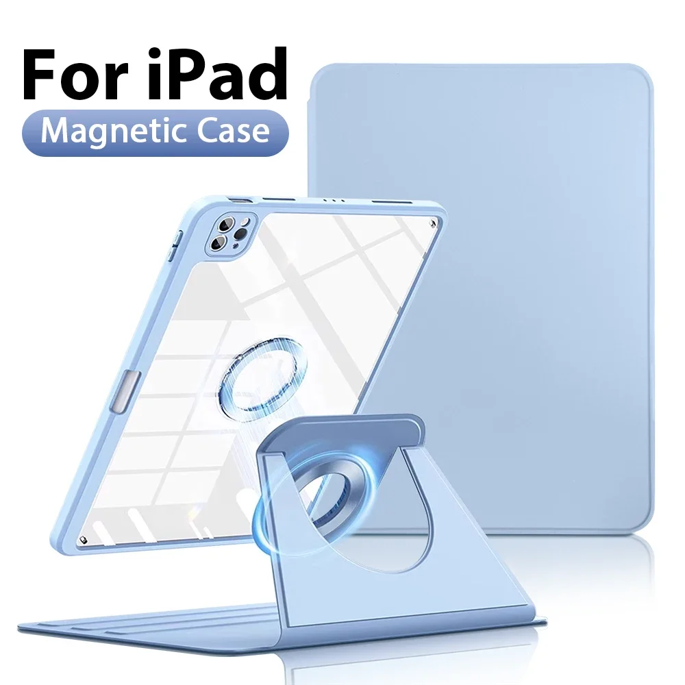 

360° Rotation Case for Ipad Pro 13 11 M4 M2 12.9 6th Air 5 4 3 Funda for IPad 9 9th 8th Gen Mini 6 10.2 10.9 Cover Accessories