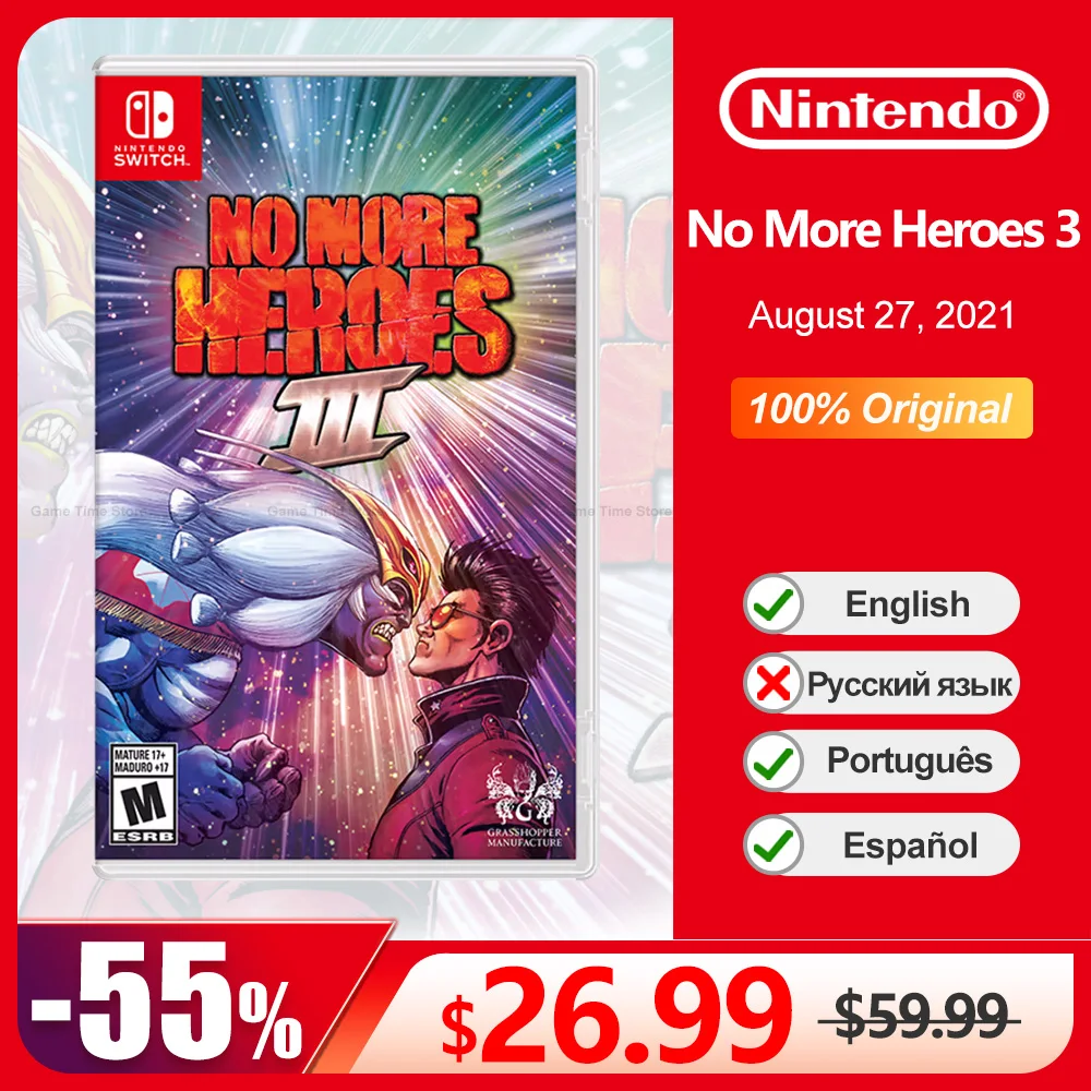 No More Heroes 3 Nintendo Switch Game Deals 100% New Physical Game Card Support 1 Player for Nintendo Switch Game Console