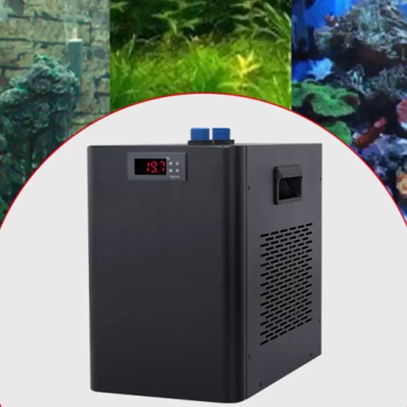 Enfriador de agua para acuario, tanque de peces, refrigeración electrónica, termostato automático, compresor de refrigeración de agua de mar para el hogar, agua fría