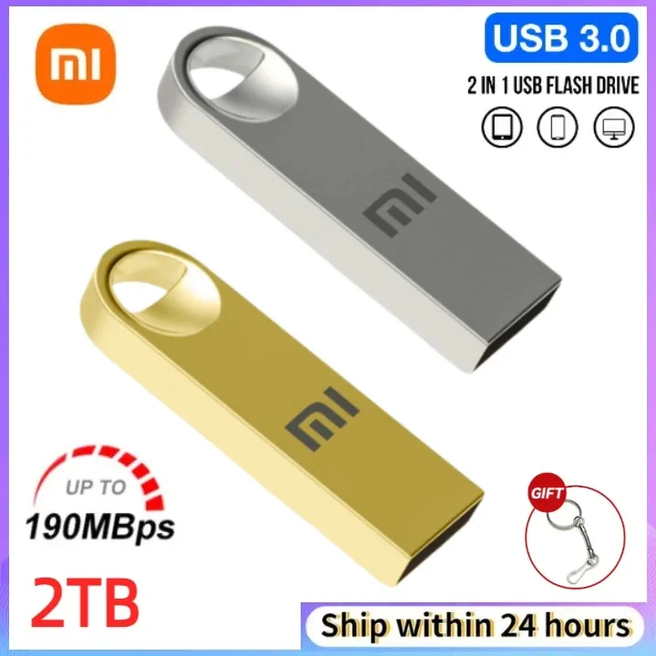 Xiaomi-Mini Pendrive USB de 2TB, unidad de memoria de alta velocidad de 1tb, disco Flash USB 3,0 para PC móvil, 128GB