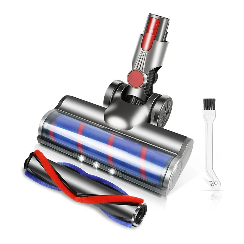 

Vacuum Attachments Brush For Dyson V7 V8 V10 V11 V15 Series Cleaner With Headlights, Round Soft Roller Head