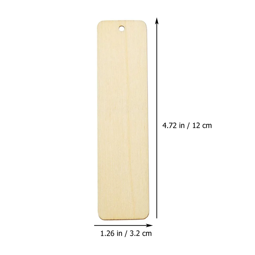 

1Set Delicate Wooden Bookmarks Safe Material Beautiful Colors Fade Resistant Students Writers Readers DIY Craft