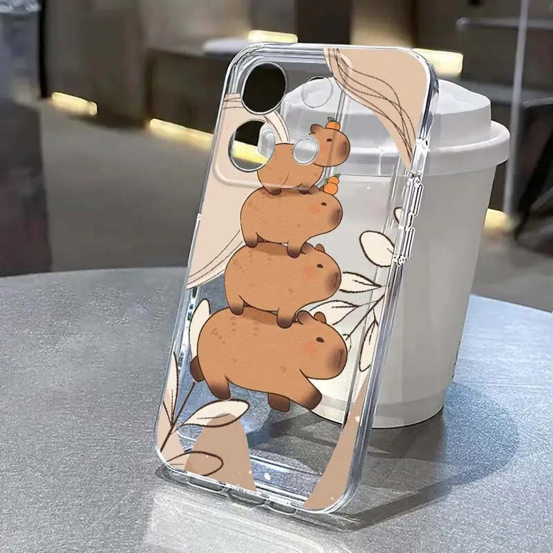 

Capybara Cartoon Cute Popular For Xiaomi Redmi 14C 13C 13 12C 11A 10A K70 K60 K50 K40 K30 K20 Translucent Phone Case