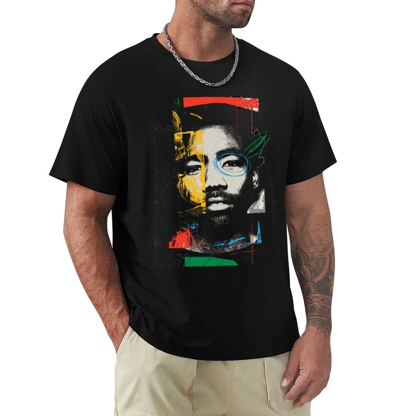 Donald Glover ART SHIRT T-Shirt Non-Shrink Basic Cotton T-Shirt