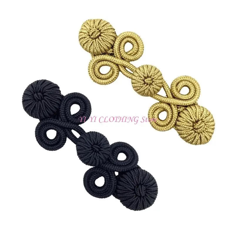 

N5KF Chinese Knot Buttons Cheongsam Clasp Cardigan Fasteners for Clothing Decor