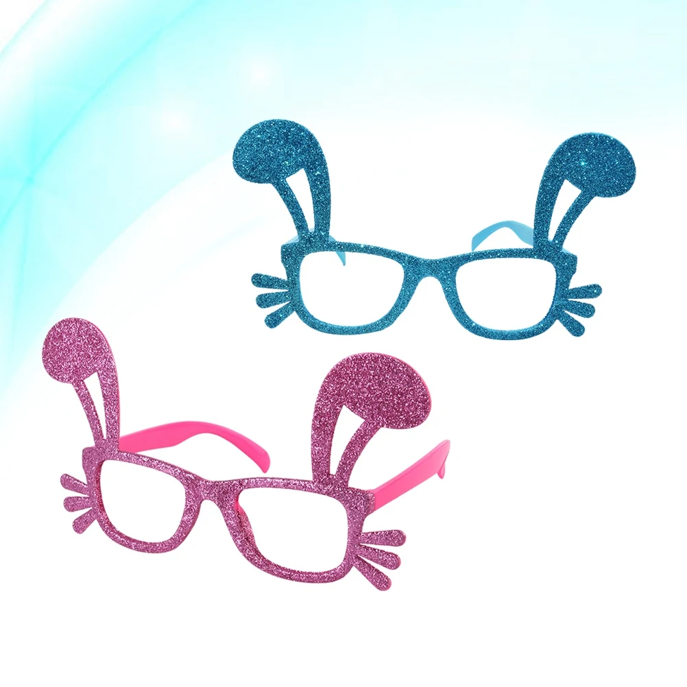 

Plastic Frame Glasses Lightweight Bunny Ear Design Sparkling Party Costume Accessory For Easter Carnival Halloween Party Favors