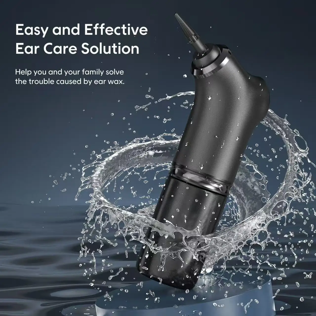 Electric Ear Wax Removal Kit, 4 Pressure Modes, 5 Jet Streams, Rechargeable Waterproof Ear Irrigator for Safe Ear Cleaning