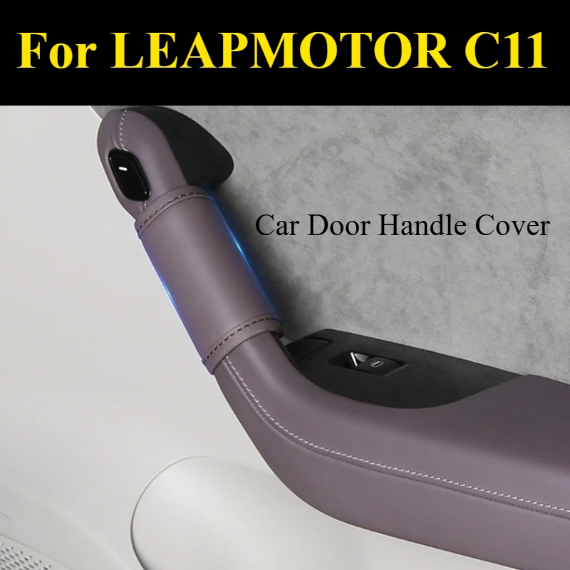

For LEAPMOTOR C11 Car Door Handle Cover Anti-Scratch Protective Wrap for Interior Door Pull