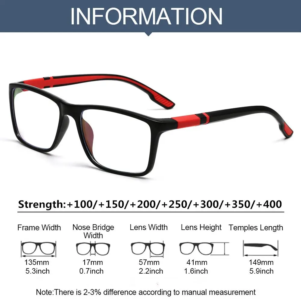 Progressive Multifocal Lens Reading Glasses Men Anti-Blue Light Eyeglasses Eye Protection Ultra Light Frame Women Glasses