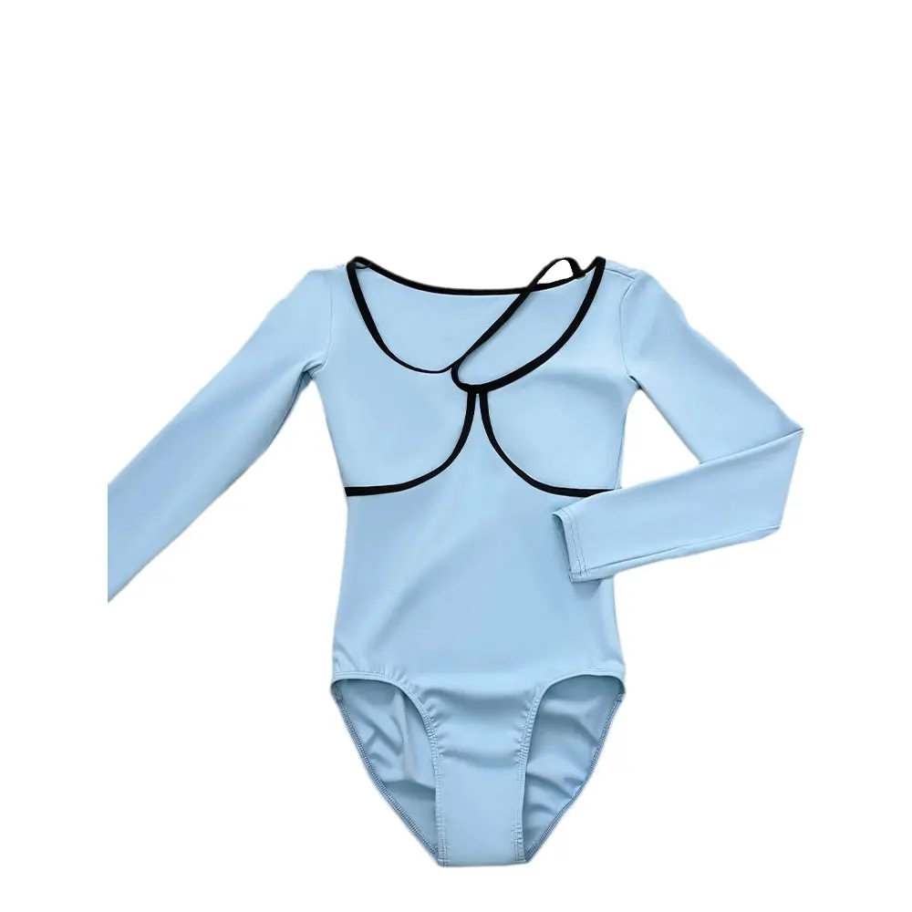 New Ballet Training Suit for Adult Women's Dance Irregular Neckline Jumpsuit, Aerial Yoga Gymnastics Suit, Body Suit