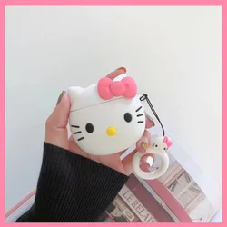 Kawaii Hello Kitty Airpods Case 1/2/3/pro for Women Y2K Hello Kitty Things Cartoon Figure Sanrio Periphery Airpod Case 1/2/3/pro