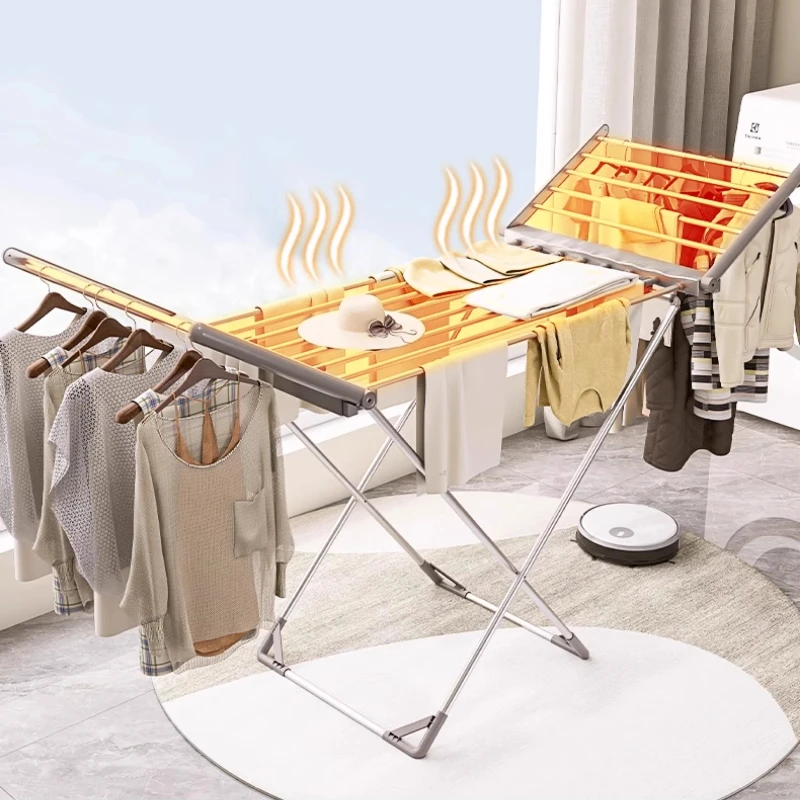 Colgador de secado con calefacción eléctrica, colgador de secado eléctrico, Ganchos Para Ropa con calefacción de suelo a techo