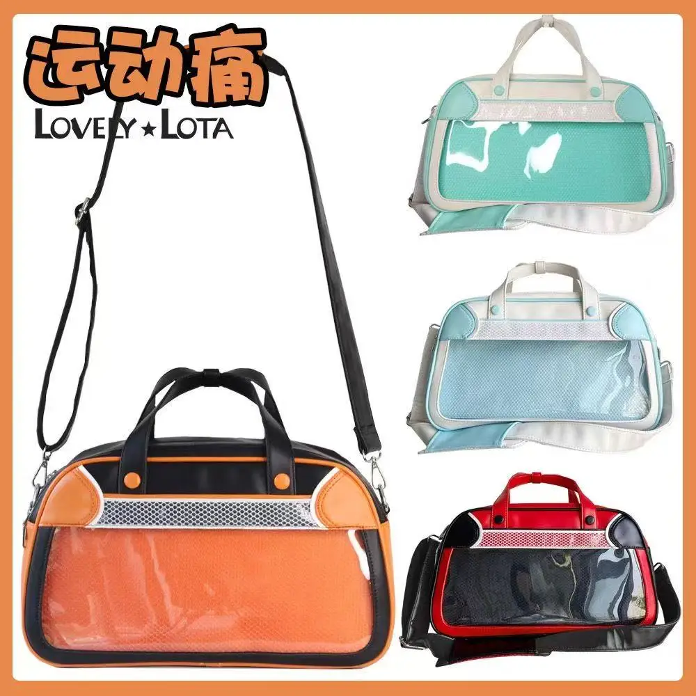 

Haikyuu!! Large Capacity Crossbody Bag Exercise Itabag DIY Creative Transparent Backpack Doll Badge Decoration Bag Storage Bag