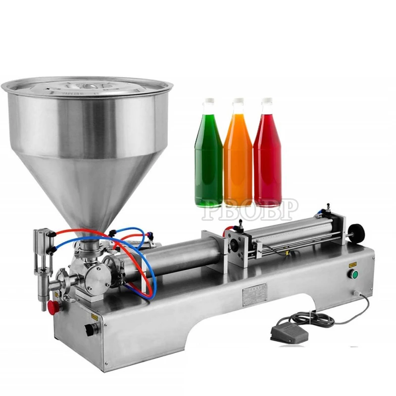 Semi-Automatic Jam Peanut Butter Sesame Sauce Bottle Filler Viscous Paste Liquid Rotor Pump Filling Machine