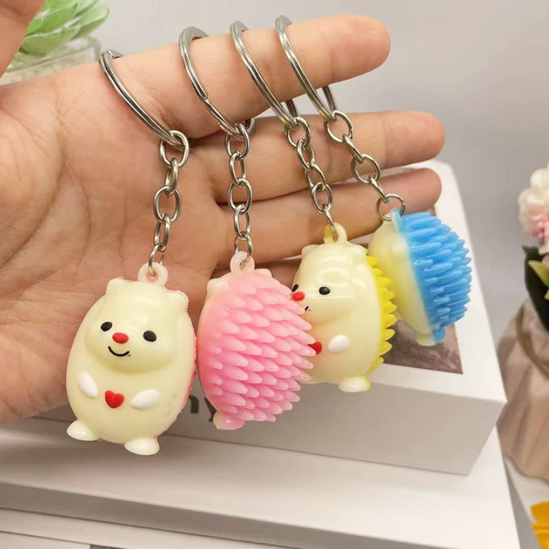 Mini Hedgehog Keychain Soft, Smooth, Key Chain Fidget Toys for Stress Relief, Perfect Sensory Toy Tactile, Calming, Relaxing