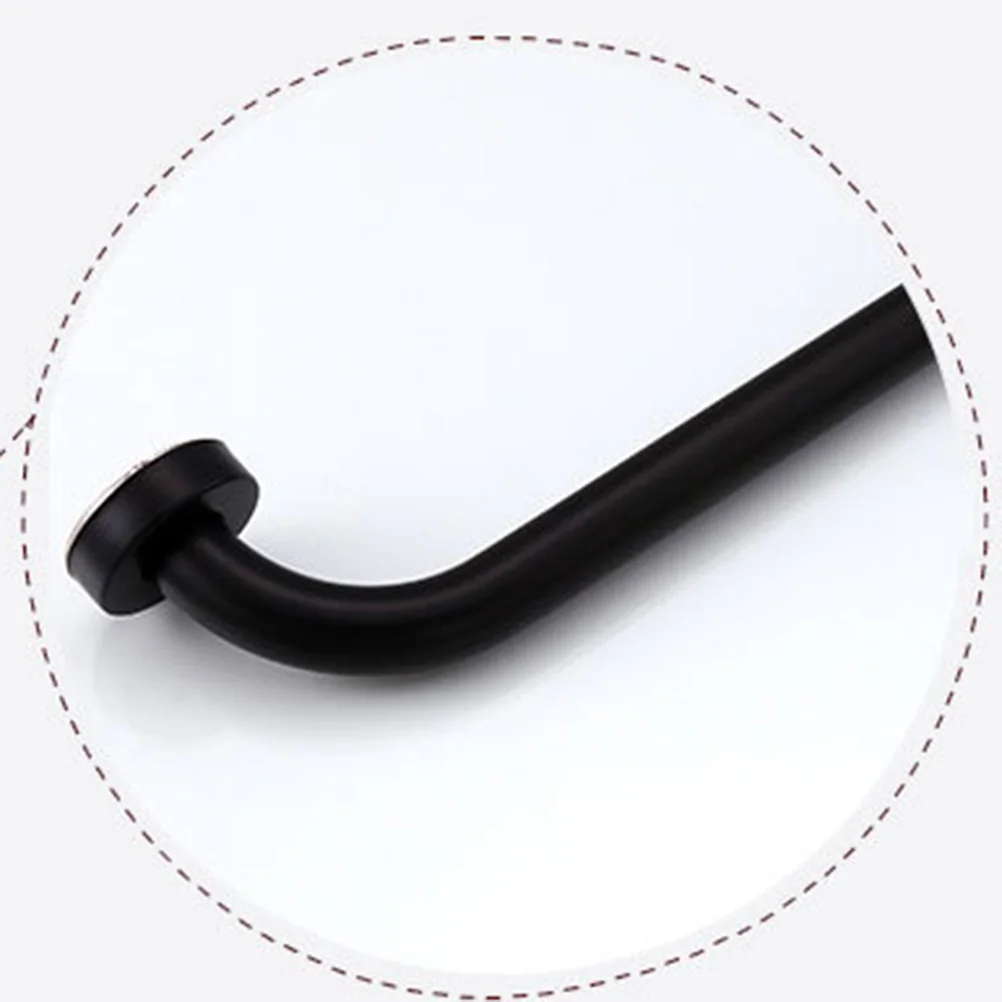 

Anti-Slip Grab Bar 43Cm Black Stainless Steel Bathroom Safety Handrail Wall Mounted For Elderly Children Non-Rusting Toilet