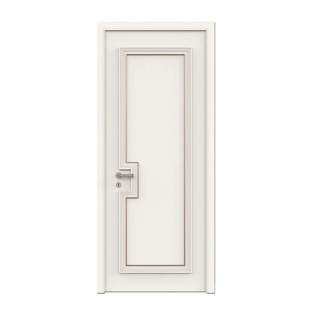 Puerta de madera maciza de alta calidad con diseño simple y moderno, puerta de madera maciza para dormitorio interior, superventas