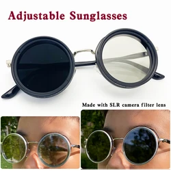 Adjustable Sunglasses Man and Woman Luxury High Quality glasses  with Variable ND2-ND400 Neutral Density SLR camera filter LENS