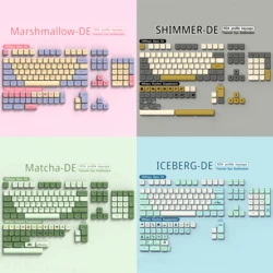 Keycaps allemands profil XDA, PBT DE Keycap, Dye-Pad, ISO Alice Layout, 7U Space Bar pour clavier mécanique Wo18th