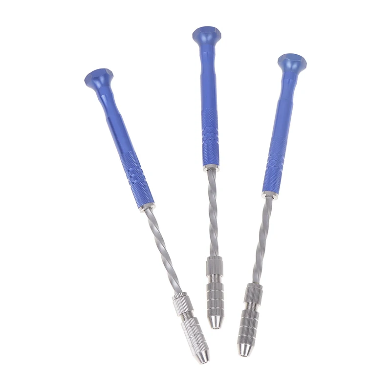 Набор ручных спиральных сверл 0,5-3 мм, синий удлиненный полуавтоматический инструмент для сверления янтарных пластиковых печатных плат, спиральная дрель, бытовые инструменты