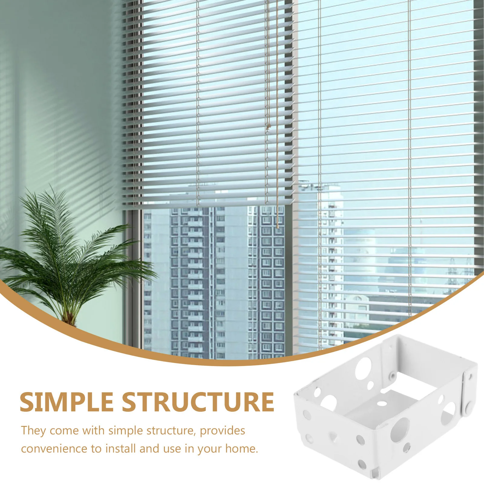 4 قطعة دعامات رأس أعمى للنافذة آمنة وسهلة التركيب خيارات متعددة مادة متينة توفير الوقت بين قوسين أعمى #4