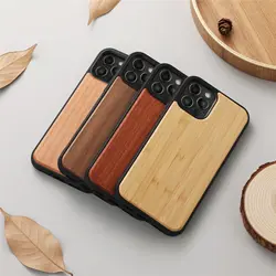 Customized Laser Engraving Cherry Walnut Wooden Phone Case For iPhone 14 13 12 mini 11 Pro Max  6 7 8 Plus Xr X Xs Wood Cases