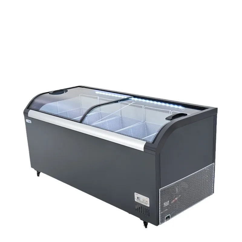 

Curved display cabinet Refrigerated and frozen one-click conversion Supermarket special display cabinet