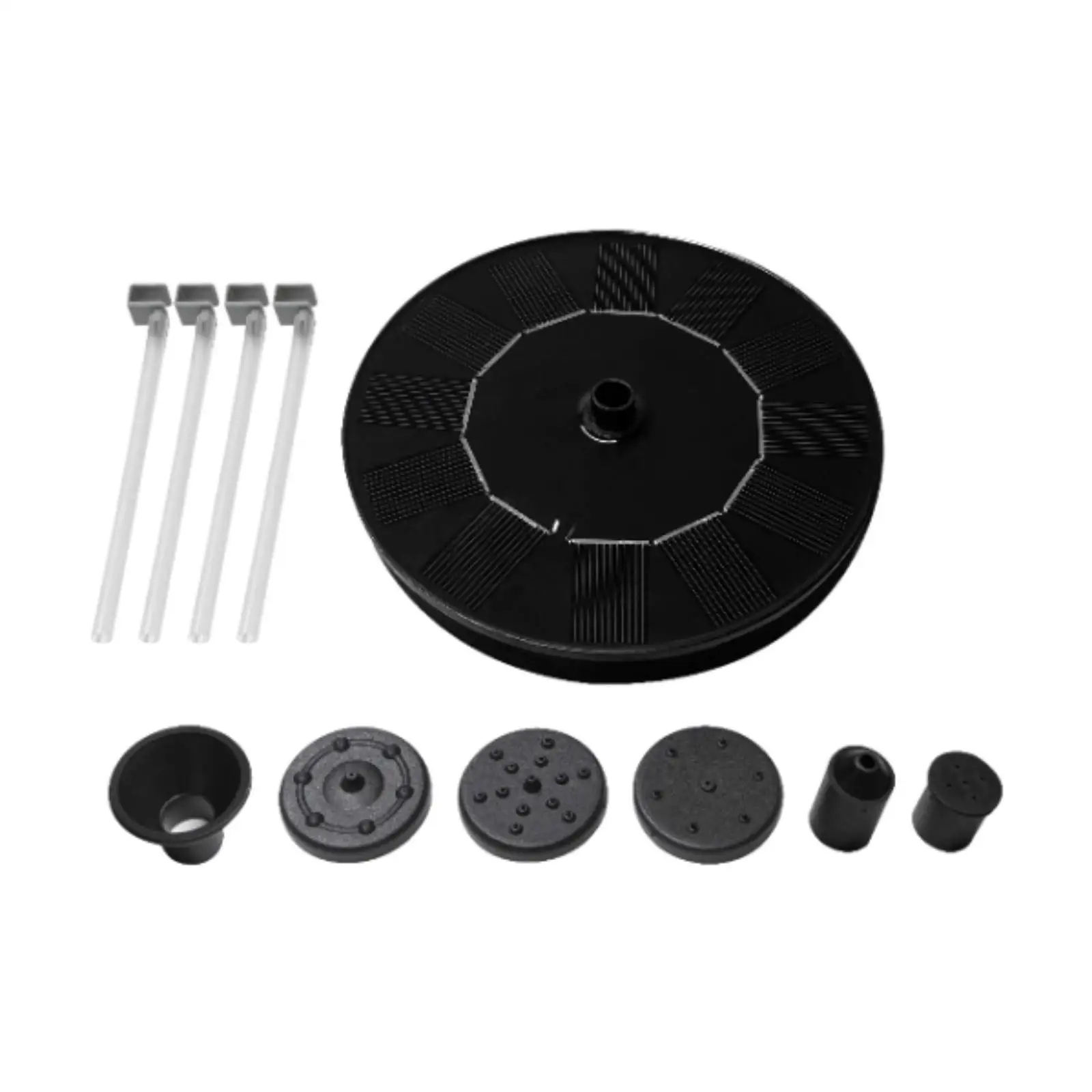 مضخة نافورة حمام الطيور الشمسية 1 وات مع 6 فوهات مختلفة مضخة نافورة شمسية لحوض السمك وحمام الطيور ديكور نافورة خارجي