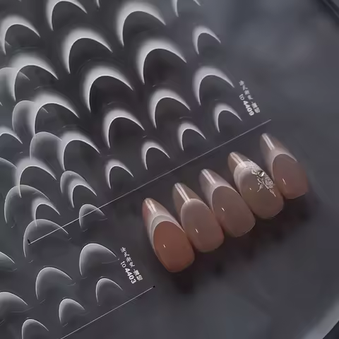 Elegant White French Gradient Nail Art Stickers High Quality Basic Version Adhesive Decal Art Idea Decoration Accessories T-4403
