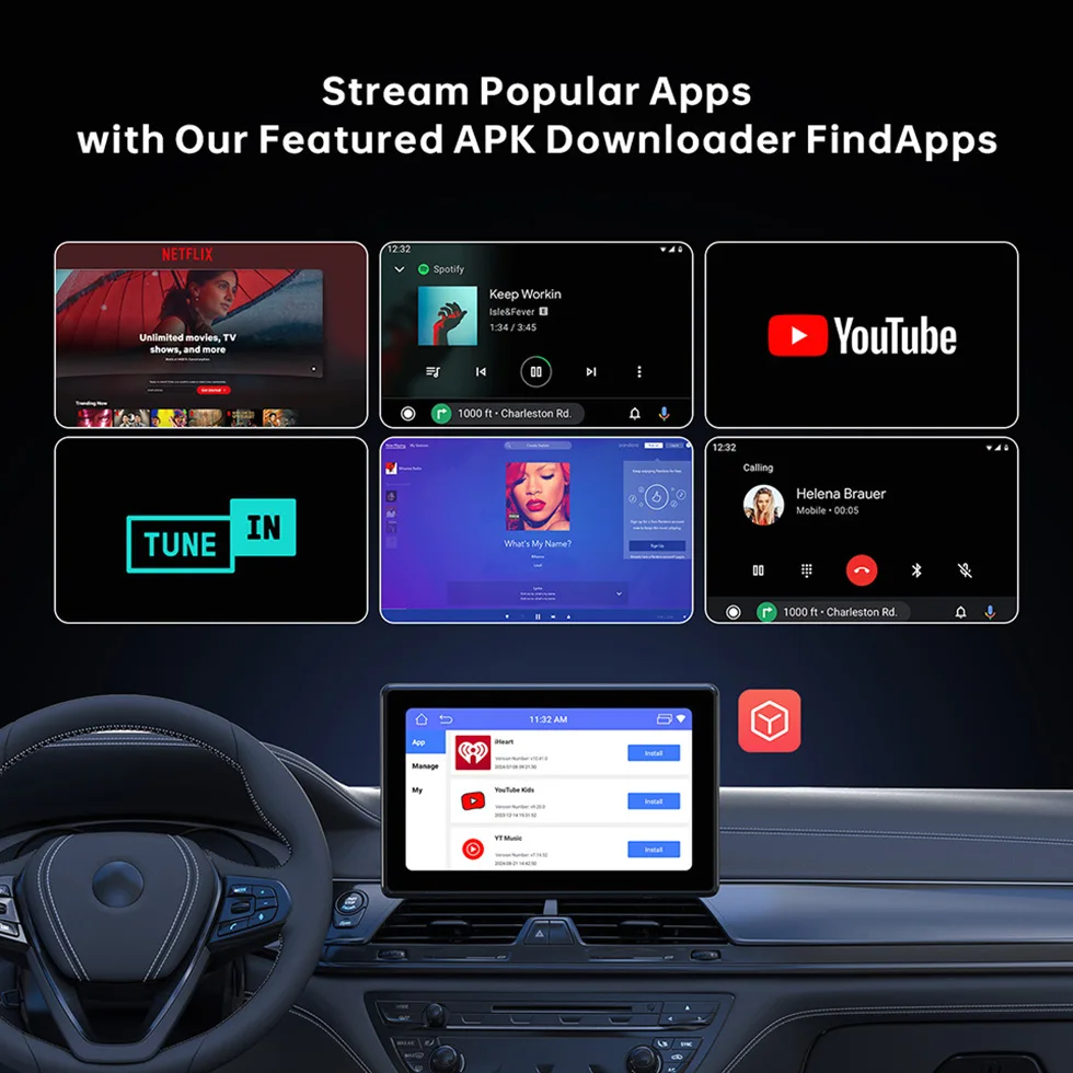 ATOTO Car Smart AI Box Sistema Android 4GB 32GB per Apple Carplay Android Auto Dual WiFi Bluetooth Car Play Adattatore CarWave CB4