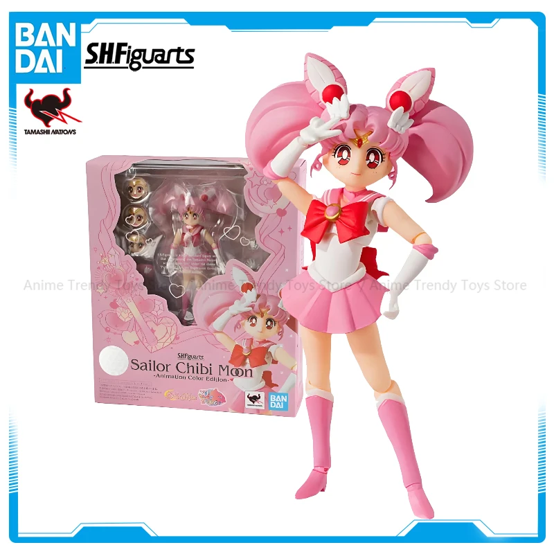 

Bandai Genuine Figure Sailor Moon Anime SHF Chibi Animation Color Collection Model Aciton Kids Toys WY
