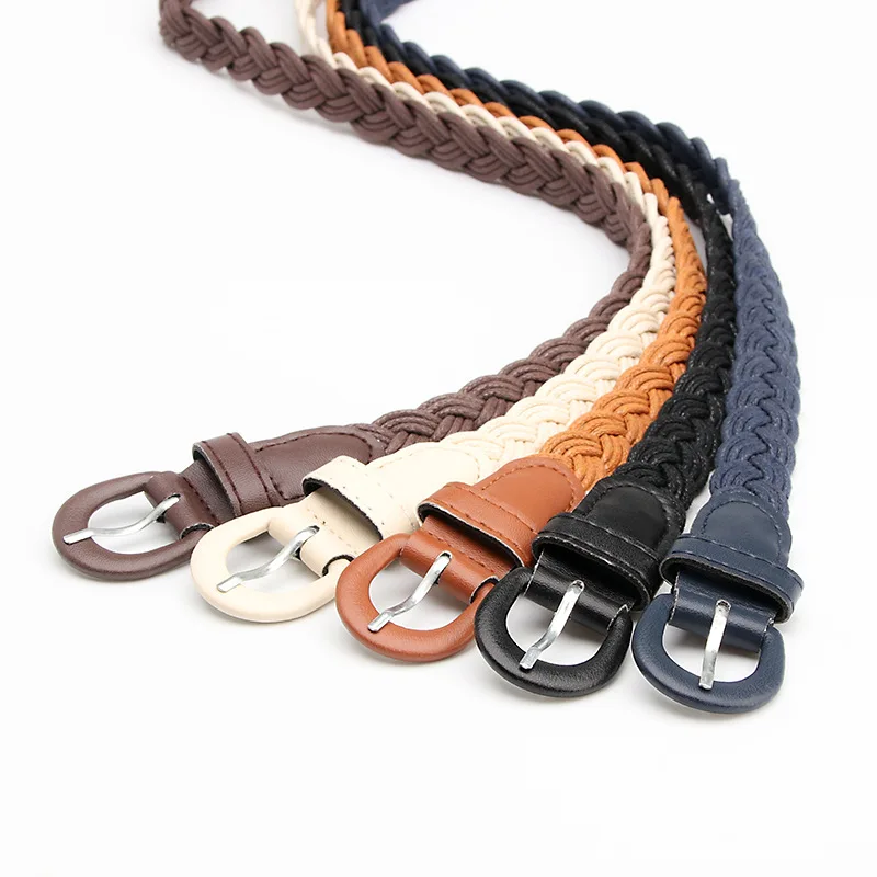 New Fashion Hot Sell New Womens Belt New Style Candy Colors Hemp Rope Braid Belt Female Belt for High Quality Ceinture Femme