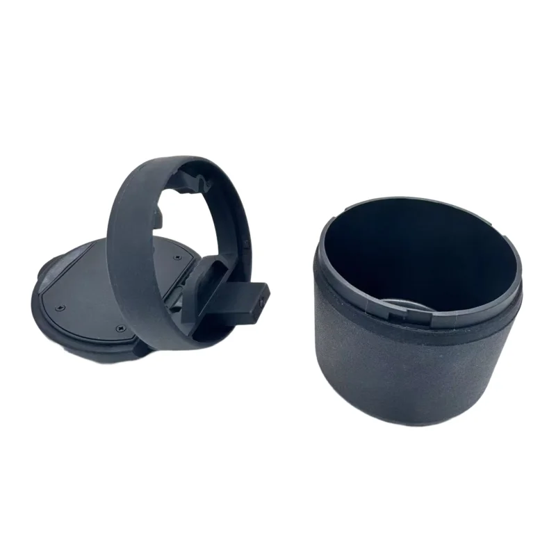 Universal 78mm x 80mm Car Ashtray Black Plastic Cylinder with Flame Retardant Inner Material for Auto Accessories