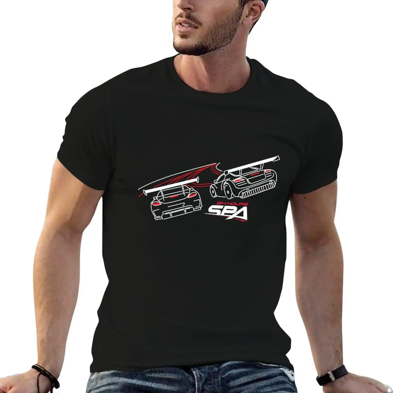 

Spa Francorchamps 24 Hour Racing action Cars on Track T-Shirt mens graphic t shirts man t shirts graphic T-Shirt