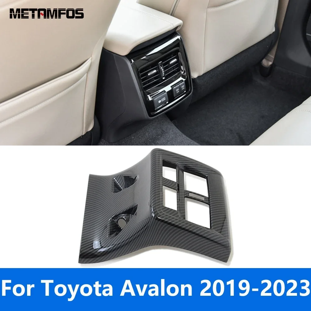 

Для Toyota Avalon 2019-2022 2023, углеродное волокно, заднее сиденье, вентиляционное отверстие, крышка, накладка, аксессуары, Стайлинг автомобиля