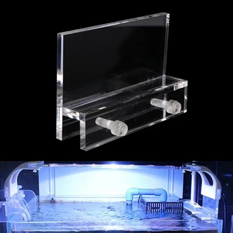 1Pc Acrylic Clear Aquarium Clear Fish Tank LED Light Holder Lamp Fixtures Support Stand Easy Installation no Punching Needed