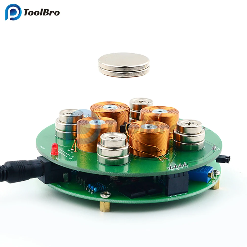 Imagem -06 - Kit de Levitação Magnética Eletrônica Push-down Maglev Brinquedo Criativo Ornamento Faça Você Mesmo Solda Ensino Kit