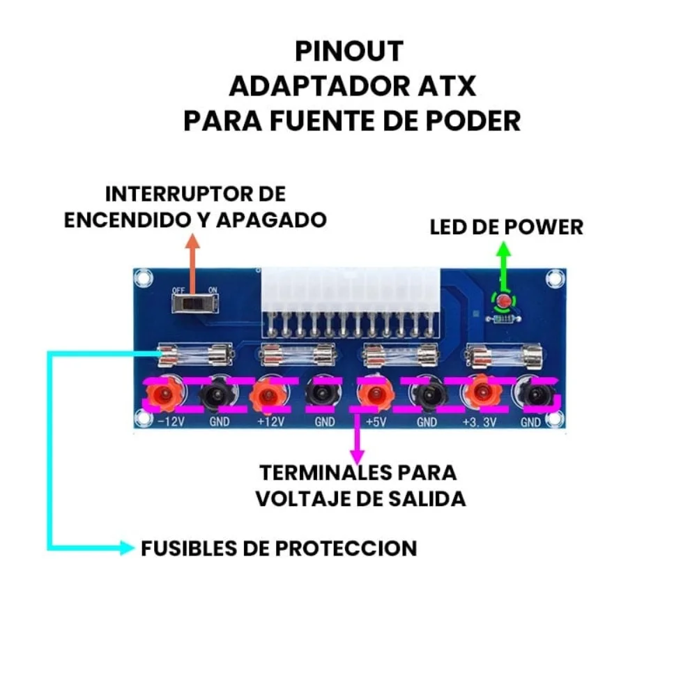 MODUL XH-M229 Adapter ATX 24PIN GN Desktop power ATX zu Adapter board