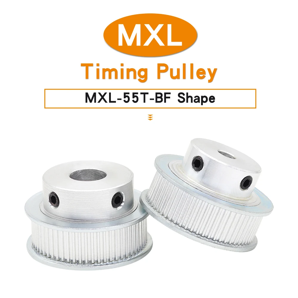 

MXL-55T Timing Pulley Bore 6/8/10/12/15/20 mm Alloy Pulley Wheels Teeth Outer Diameter 35.59 mm For Width 10 mm MXL Timing Belt