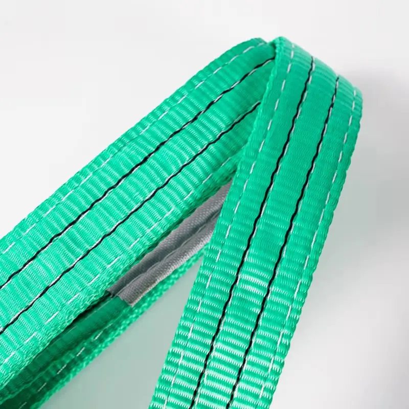 2 ton 12 Meters width 50mm crane rigging belt polyester lifting webbing flat lifting sling